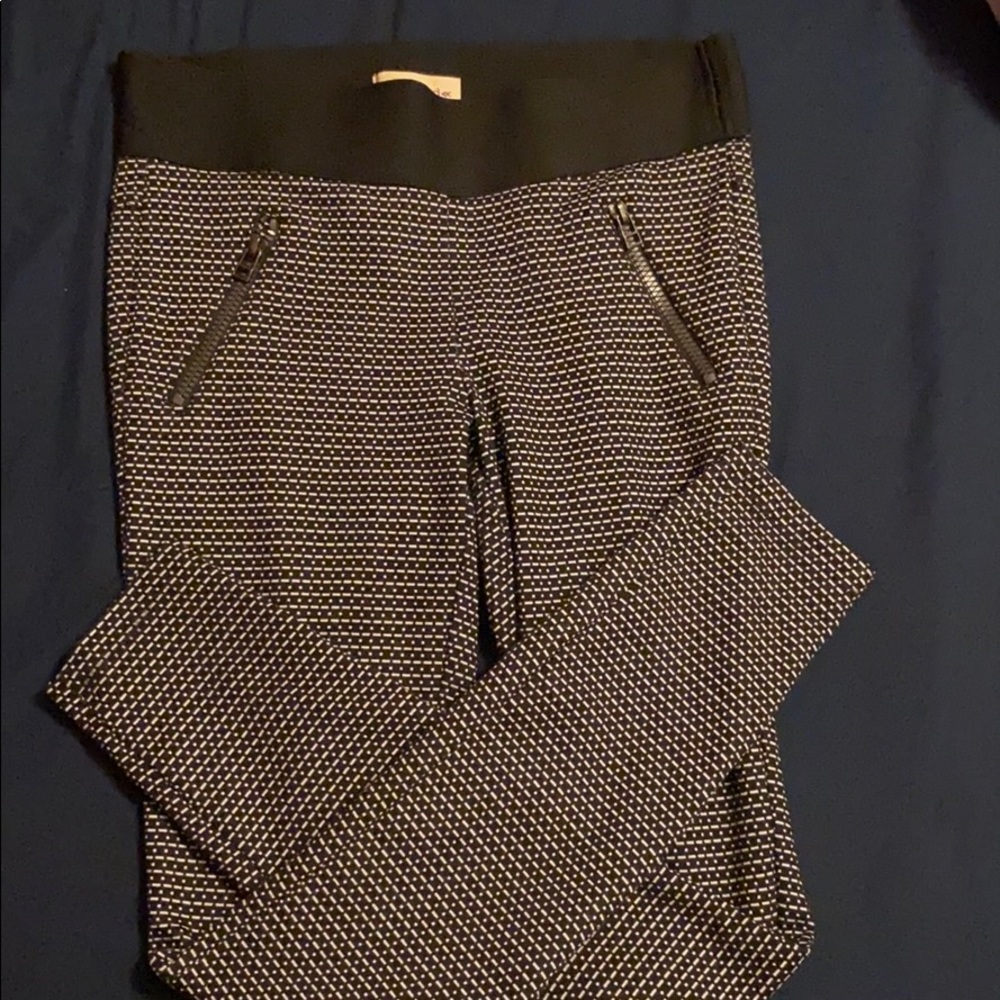 black and white rewind leggings